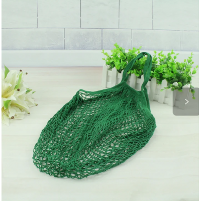 2XCotton Mesh String Organic Organizer Handbag Short Handle Net Tote